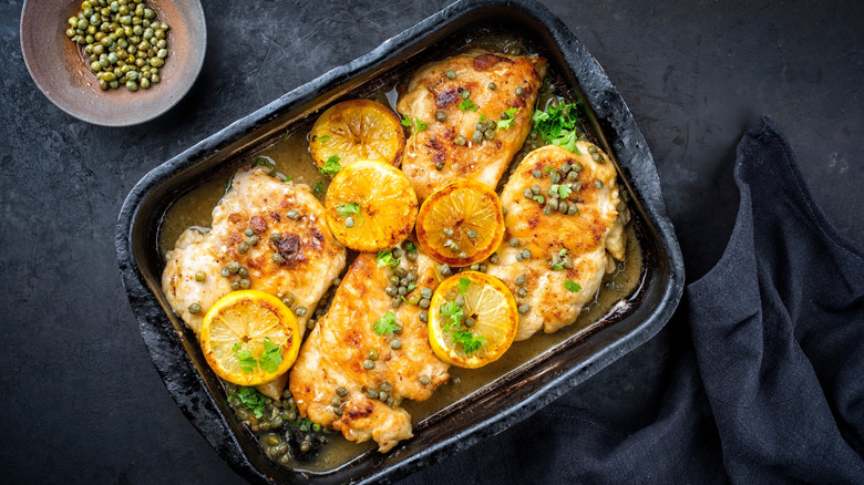 Chicken Piccata with canned soup