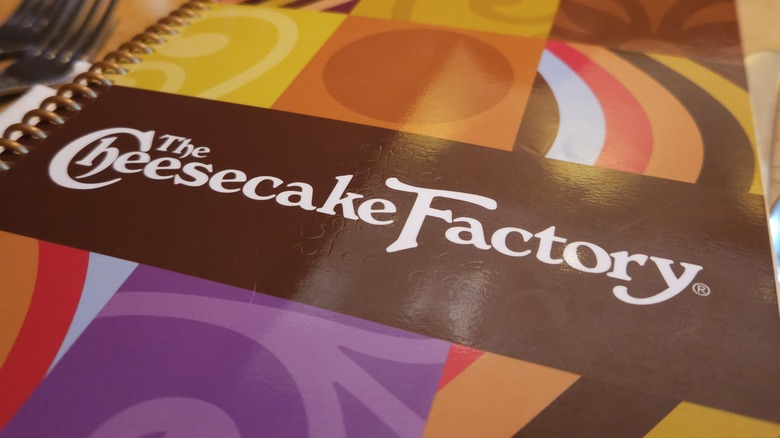 The Cheesecake Factory menu
