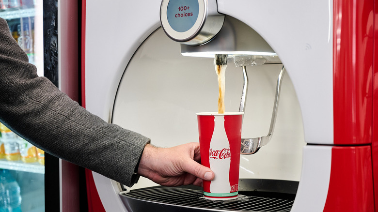 Coke Freestyle machine dispensing soda