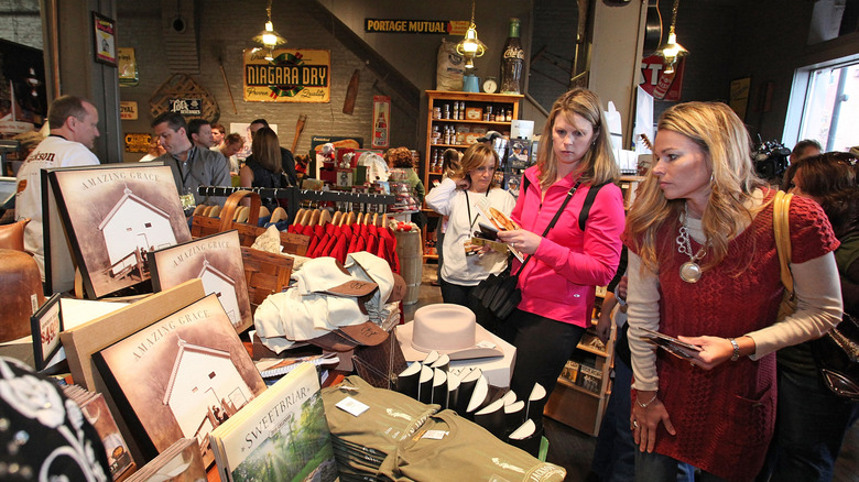 Customers shopping at Cracker Barrel