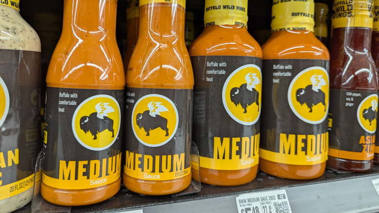 Buffalo Wild Wings buffalo sauce on store shelves