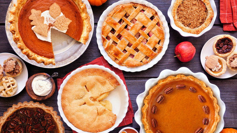 An assortment of pies