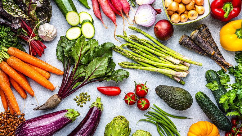 Fresh healthy organic vegetables.