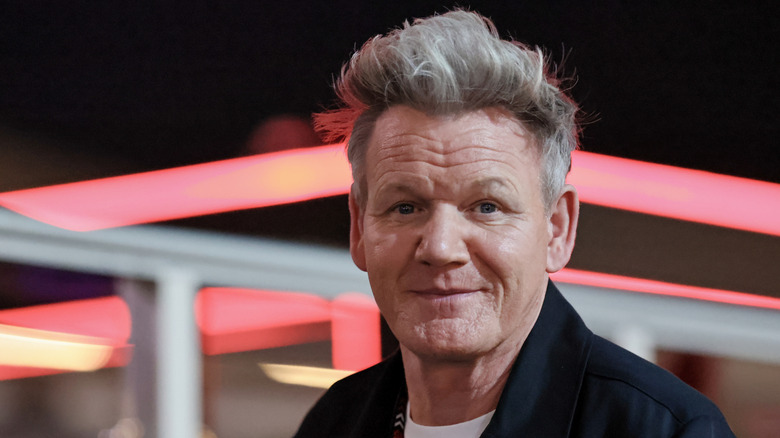 A headshot of celebrity chef Gordon Ramsay with a kind expression.
