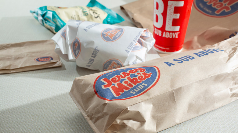 Jersey Mike's sandwich and soda