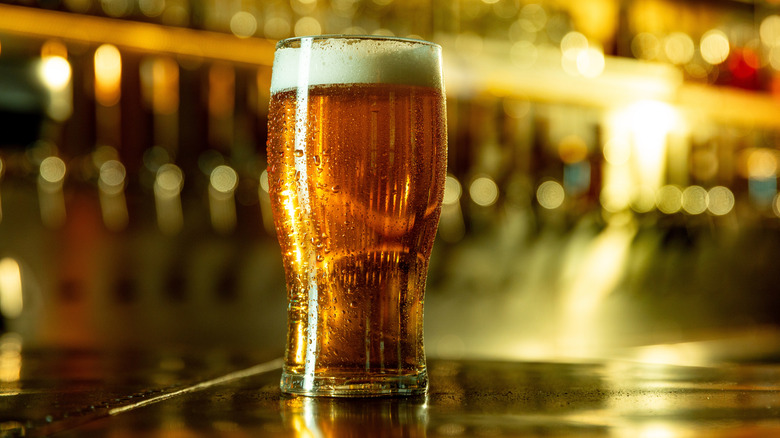 A glass of beer