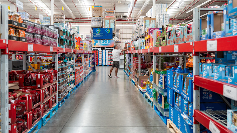 Sam's Club Walmart wholesale superstore, shopping isles inside warehouse