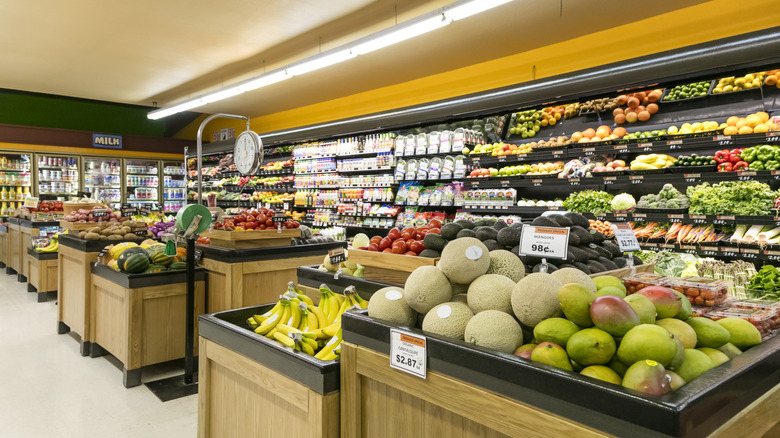 Interior grocery store