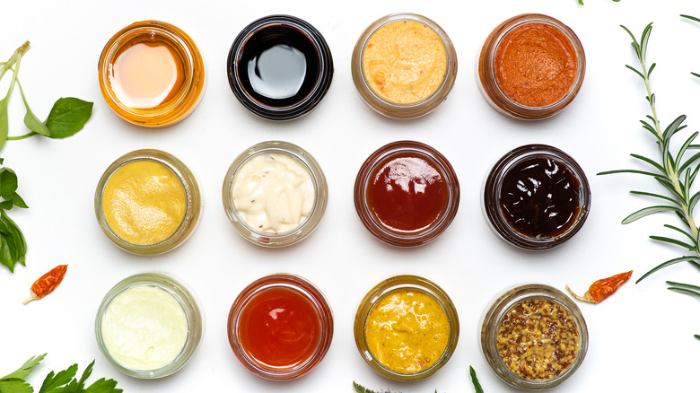 array of condiments