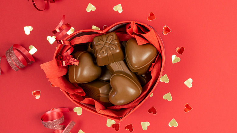 heart-shaped box of chocolates