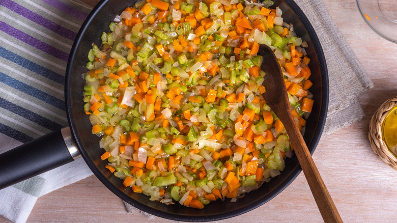 Cooking with mirepoix
