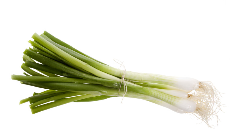 scallions showing both greens and whites