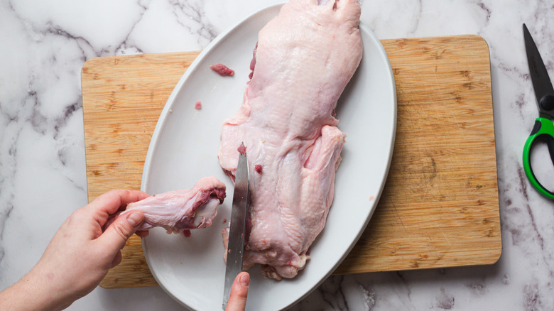Cutting off the duck wing
