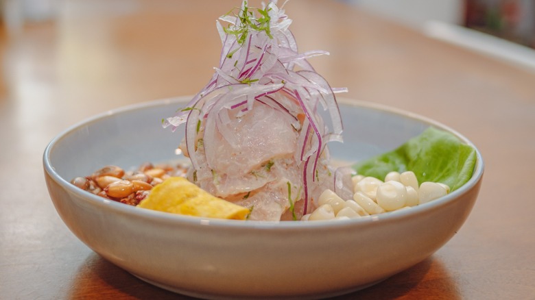 Peruvian fish ceviche