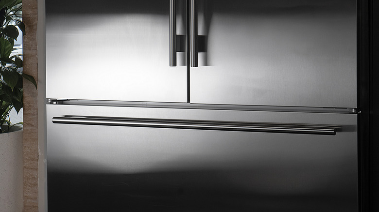 stainless steel fridge