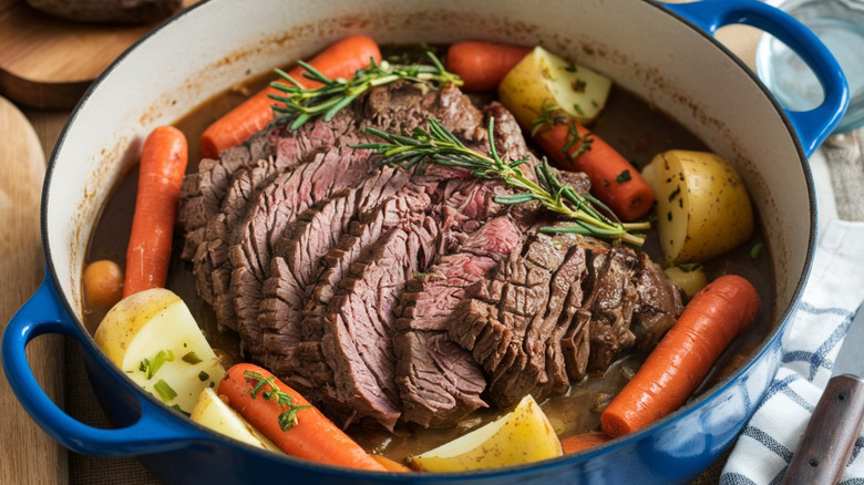 Pot roast in Dutch oven