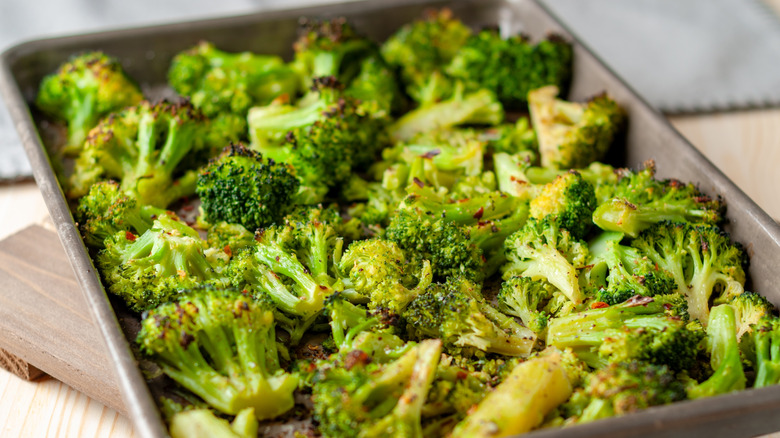 broccoli in sheet pan