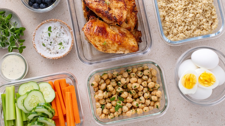 Various meal-prep containers