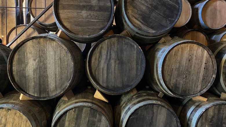 Tequila aging barrels