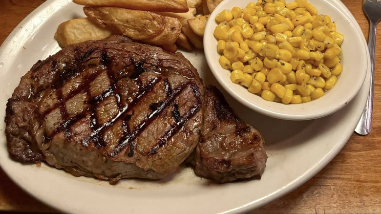 Texas Roadhouse steak on plate