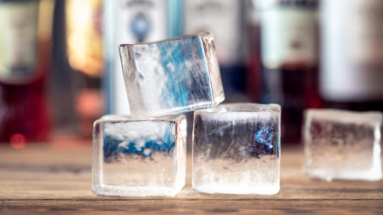 Stacked ice cubes