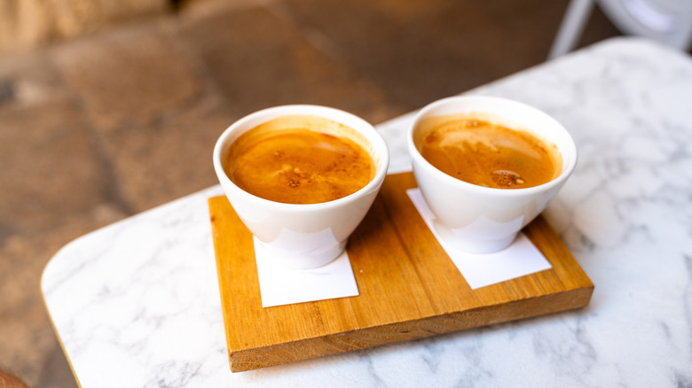 Cups of Cuban coffee.