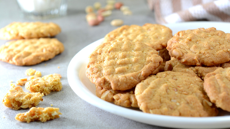 peanut butter cookies on plate