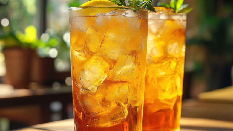 Two iced tea glasses
