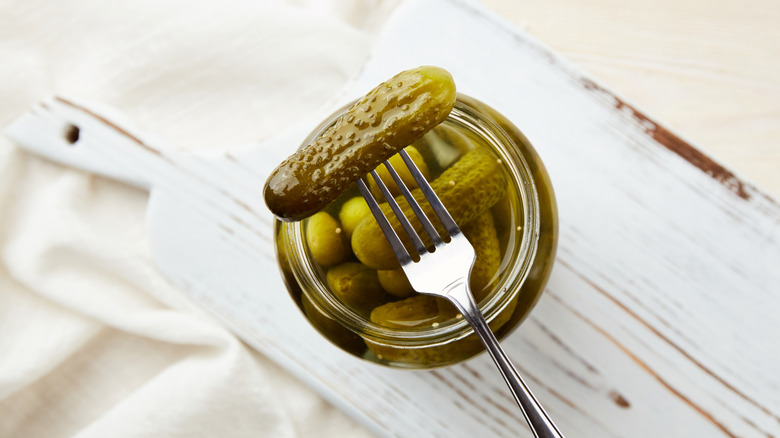 Pickles in brine