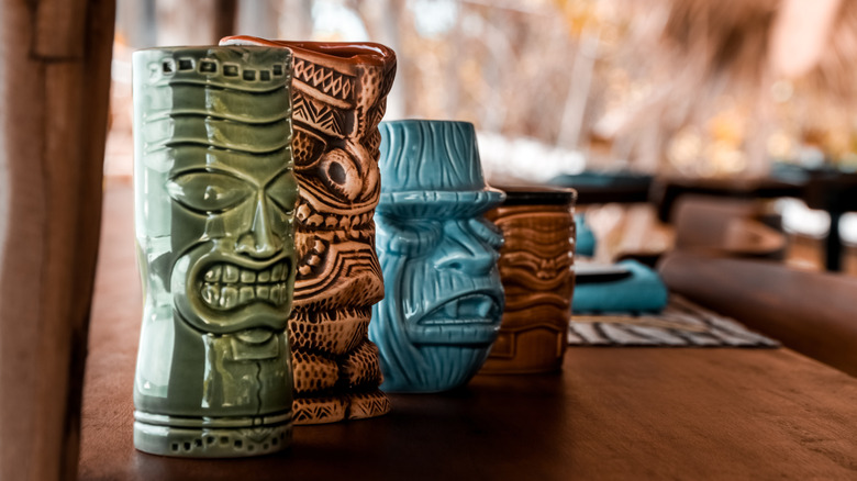 pictured tiki cocktail glasses