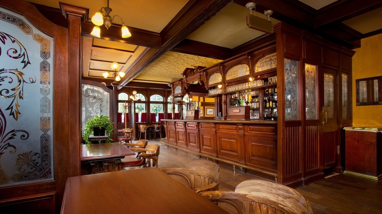 Interior of the Rose and Crown Pub