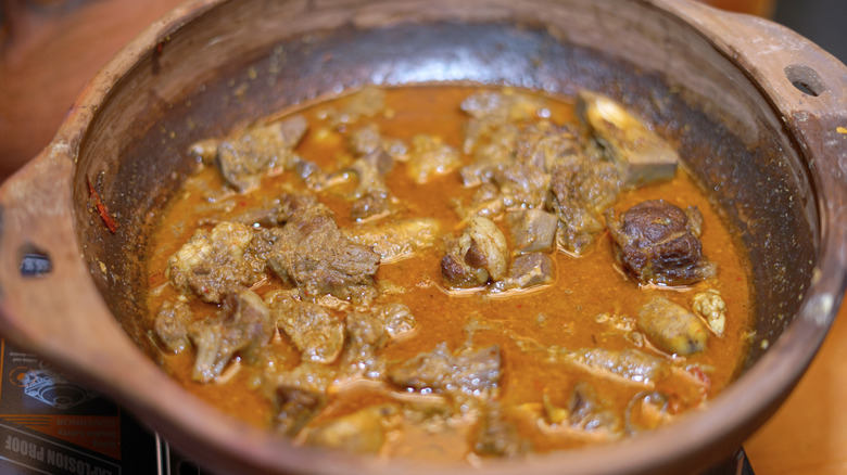 pictured Indonesian goat curry