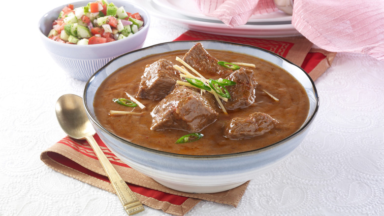 served stewed goat