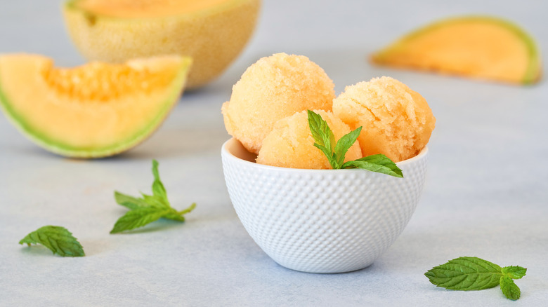 cantaloupe sorbet
