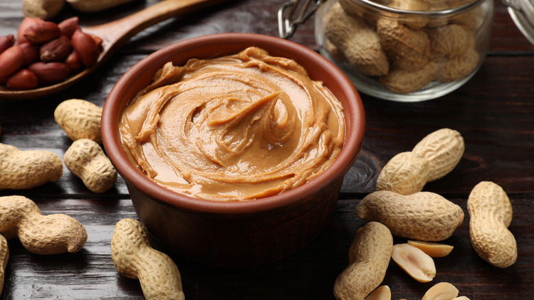 Peanut butter with peanuts