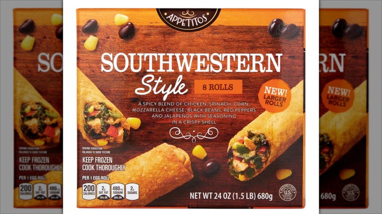 Box of Appetitos' southwestern style eggrolls.