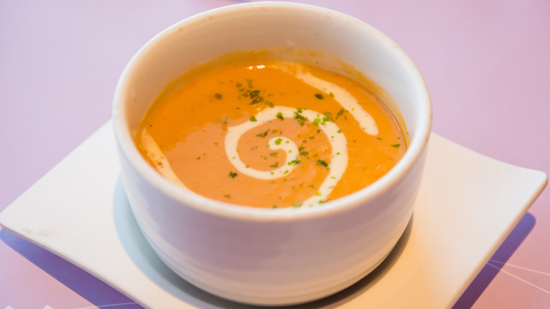 A lobster bisque is the perfect companion to your grilled cheese sandwich