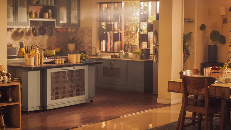 cozy kitchen with warm natural lighting