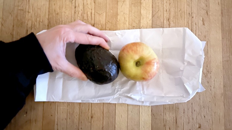 Testing avocado for ripeness