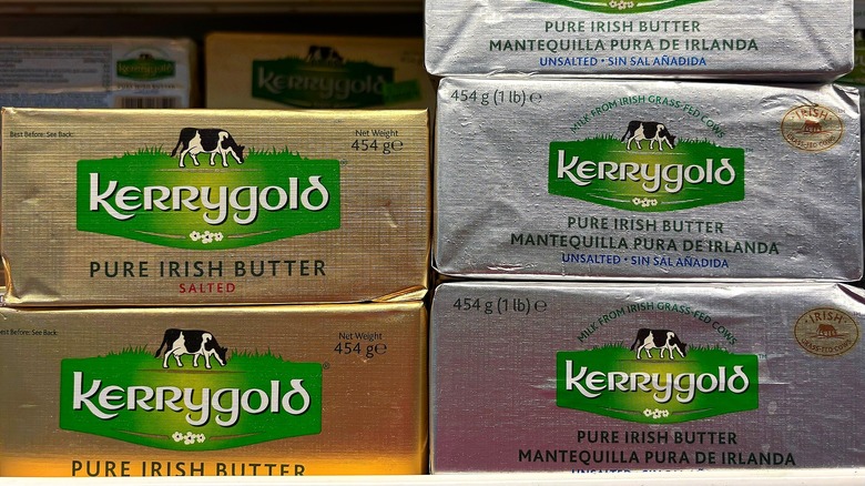 Pounds of salted and unsalted Kerrygold butter