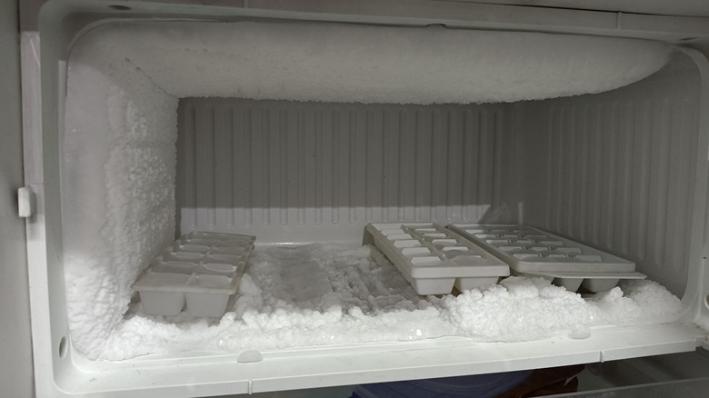 Frost build up in a freezer