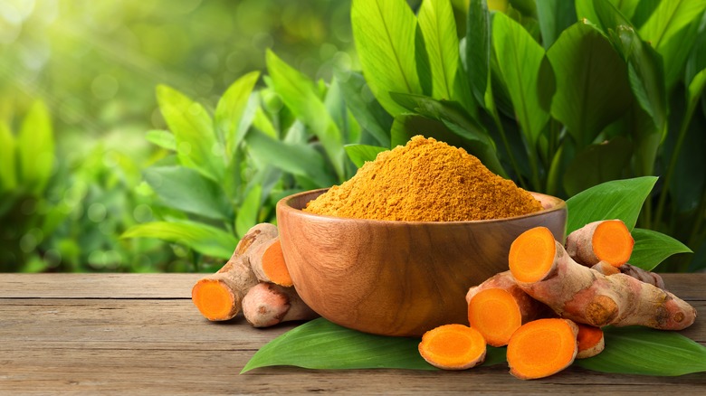 Fresh turmeric and turmeric powder