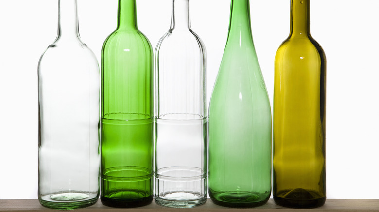 various glass bottles