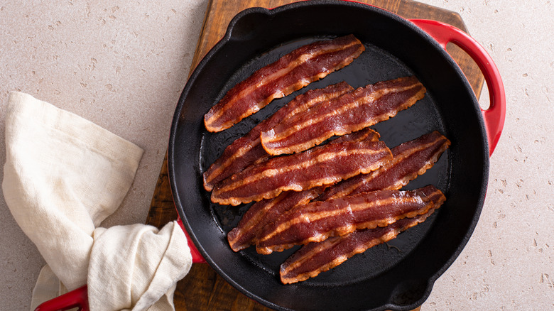 pan of turkey bacon
