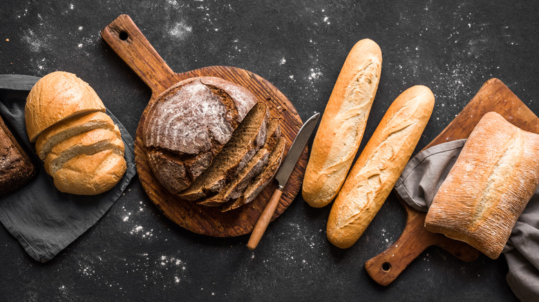 breads on a table