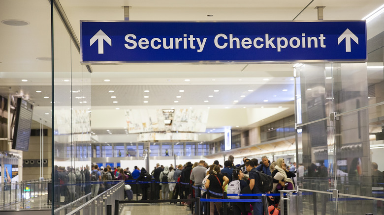 Security checkpoint in Los Angeles airport