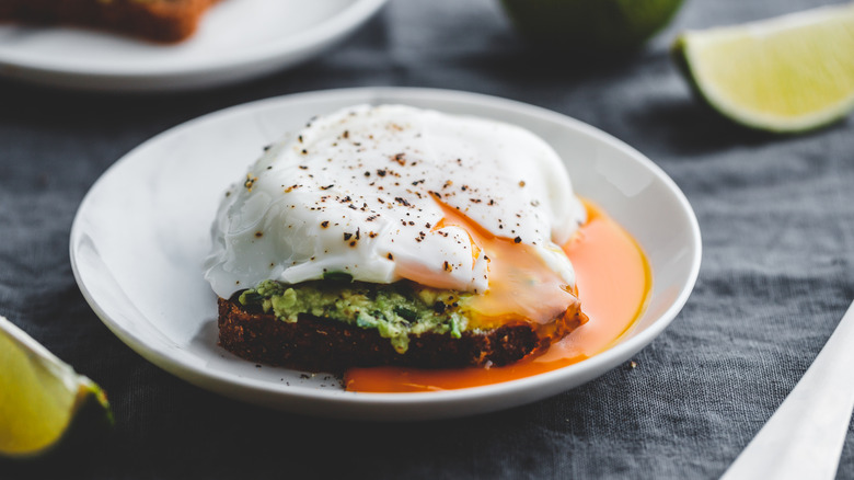poached egg on avocado toast