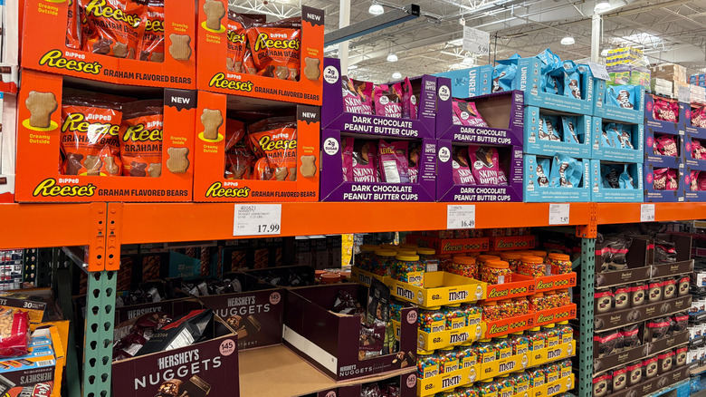 Costco chocolate and candy aisle