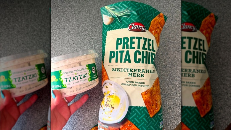 Bag of pretzel pita chips
