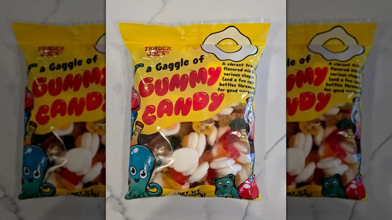 A Gaggle of Gummy Candy on a quartz counter